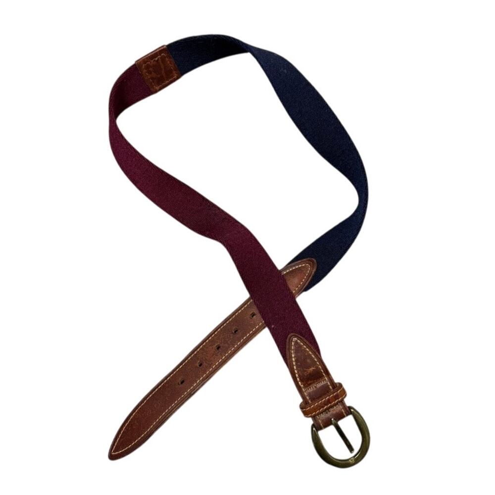 Vintage Colours Alexander Julian Canvas & Leather Belt Men’s 34”